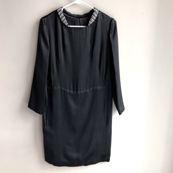 Chloé Silk black grey Knee-Length Dress size S - Picture 2 of 3